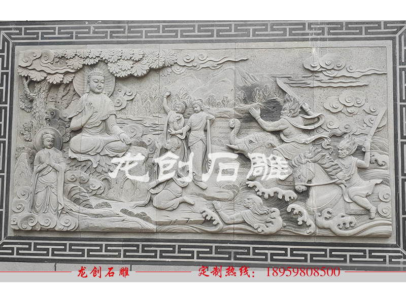 安徽省蚌埠市栖岩寺浮雕壁画安装