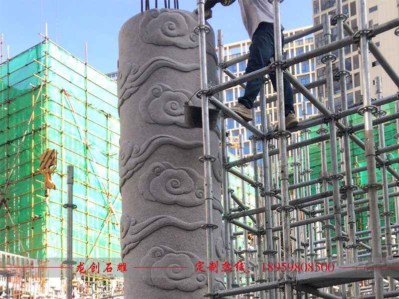 福建省石狮博物馆祥云柱制作安装