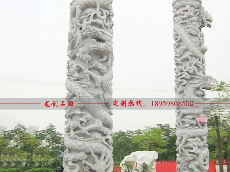 石雕龙柱图片