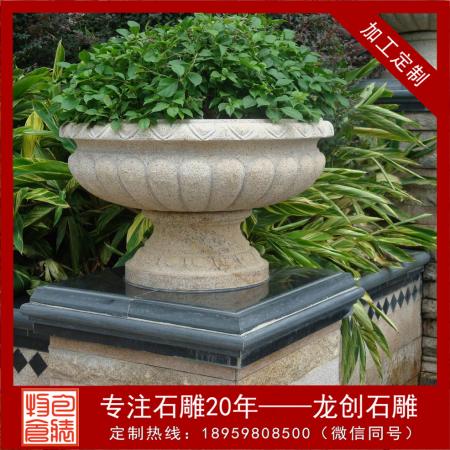 石雕花钵哪里便宜 石雕花钵制作厂家