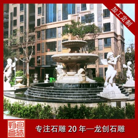 园林景观石雕喷泉水钵制作价格